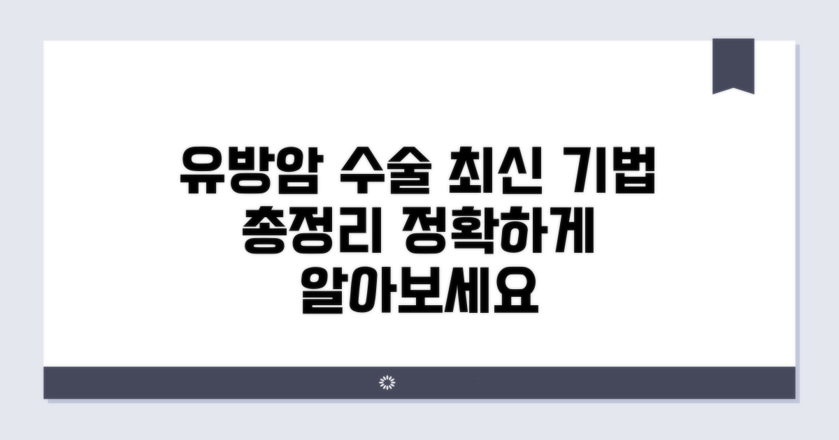 유방암 수술, 최신 기법 제대로 알기