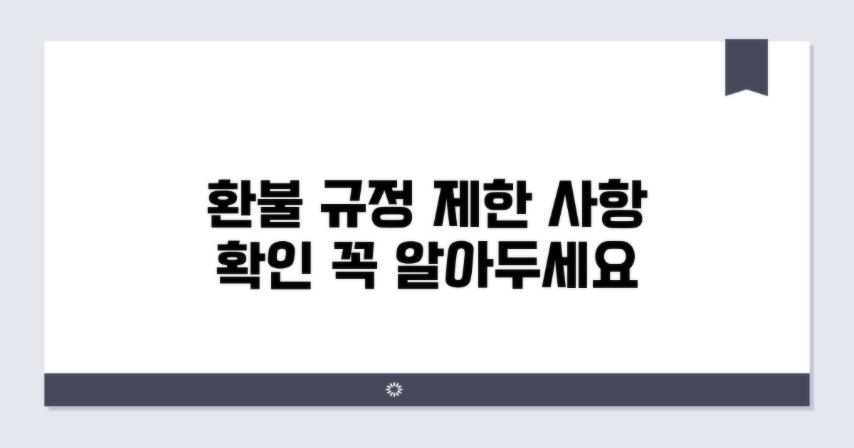 환불 규정과 제한 사항