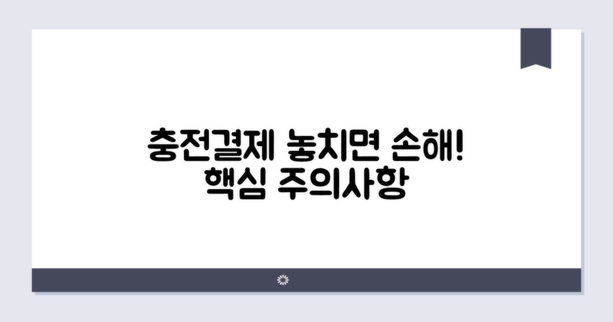 충전 및 결제 주의사항