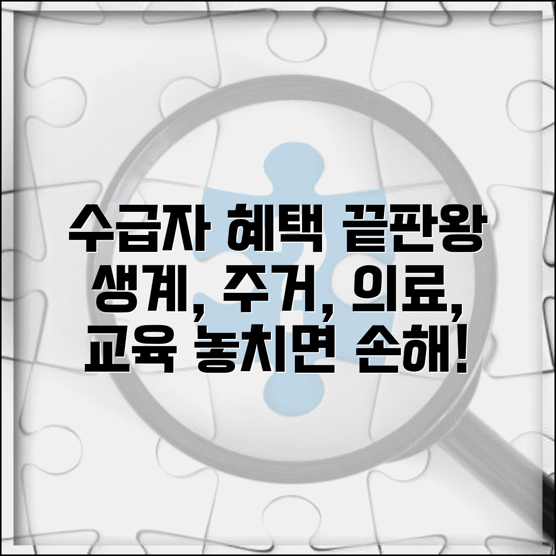 수급권자 혜택 총정리 | 생계급여 | 주거급여 | 의료급여 | 교육급여 | 기타 혜택 | 신청방법