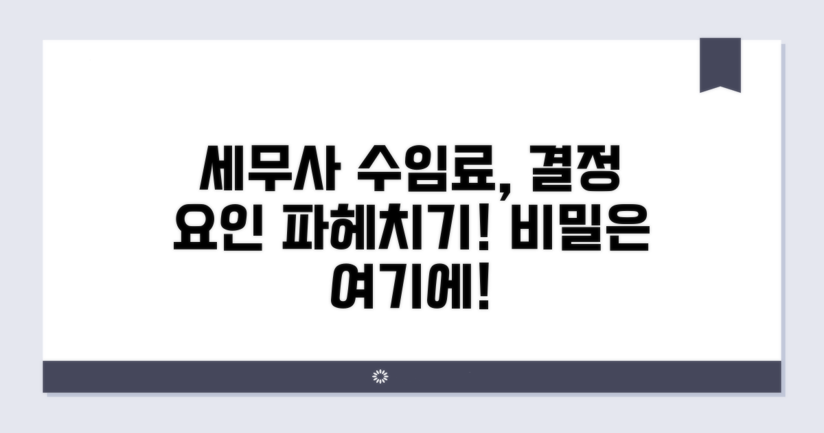 세무사 수임료 결정 요인 분석