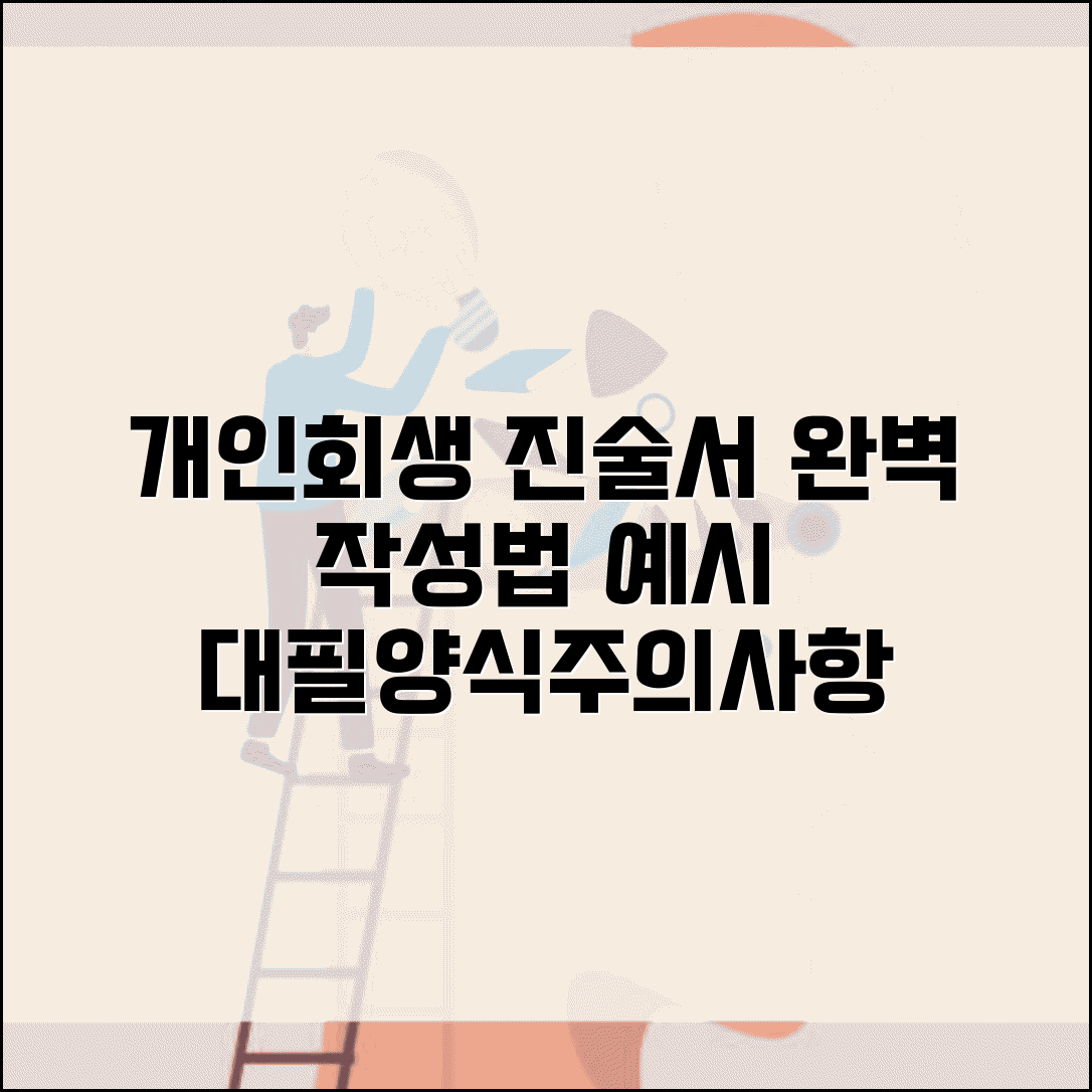 개인회생 진술서 예시 및 작성법 | 대필 서비스 | 양식 다운로드 | 작성 주의사항