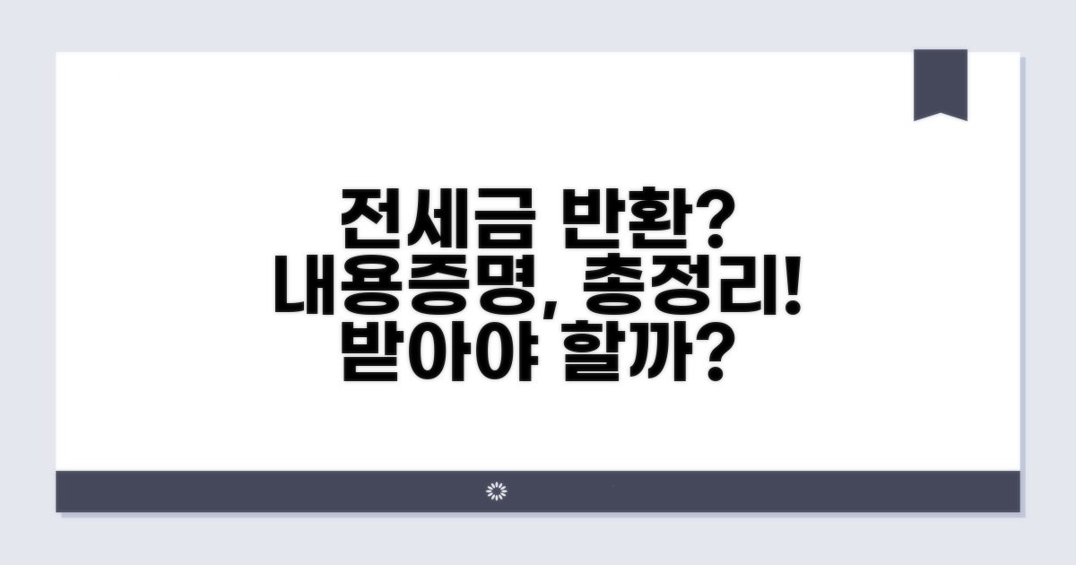 전세보증금 반환 내용증명서란?