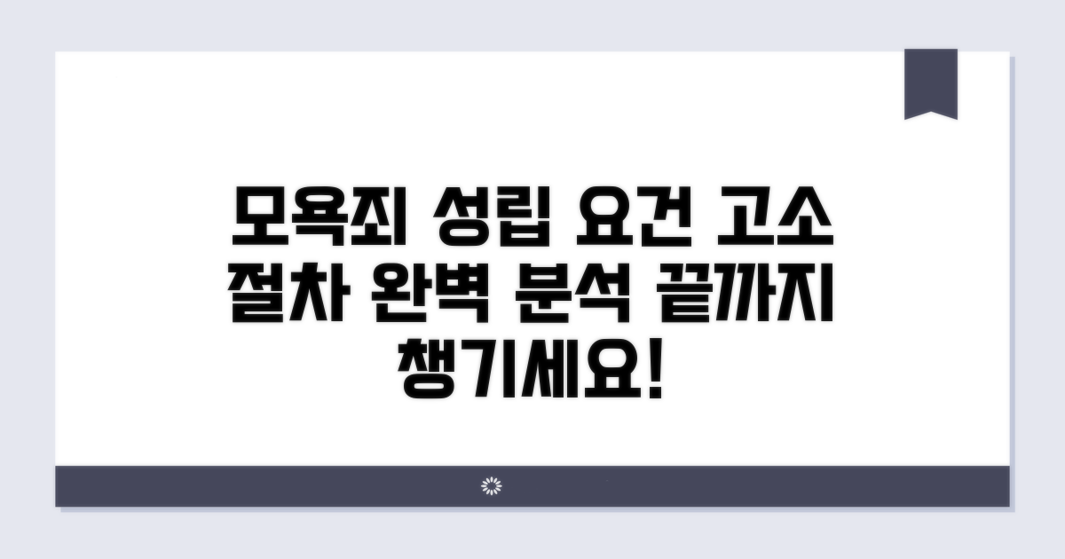 모욕죄 성립 요건과 고소 절차