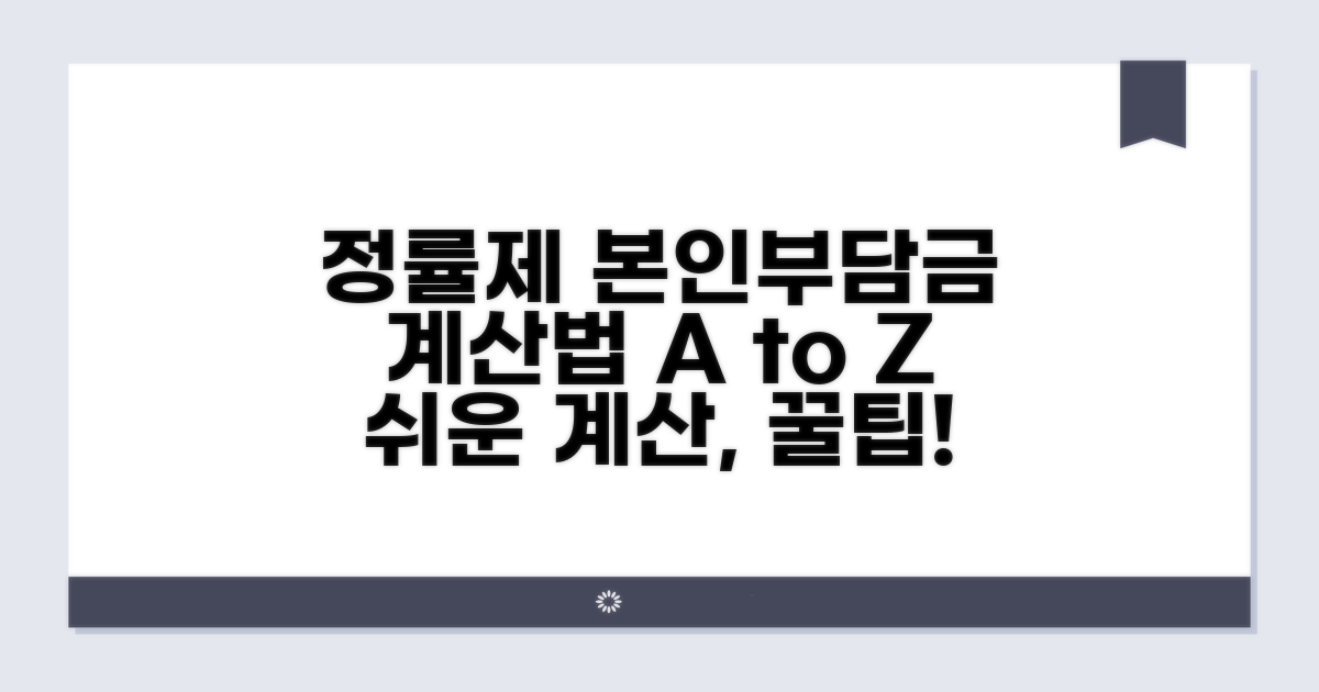 정률제 본인부담금, 이렇게 계산해요