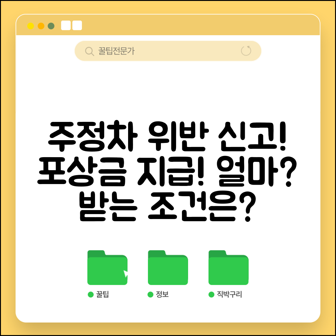 주정차위반 신고 포상금 지급 | 시민 신고로 받는 포상금 금액과 지급 조건