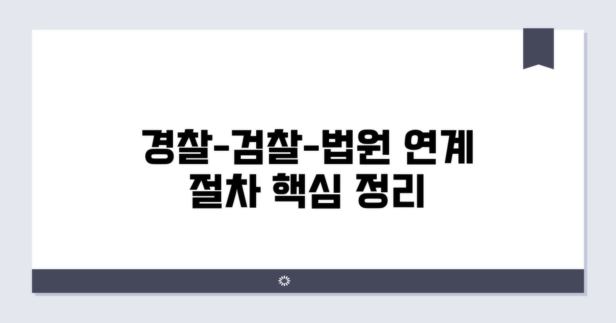 경찰 검찰 법원 연계 절차