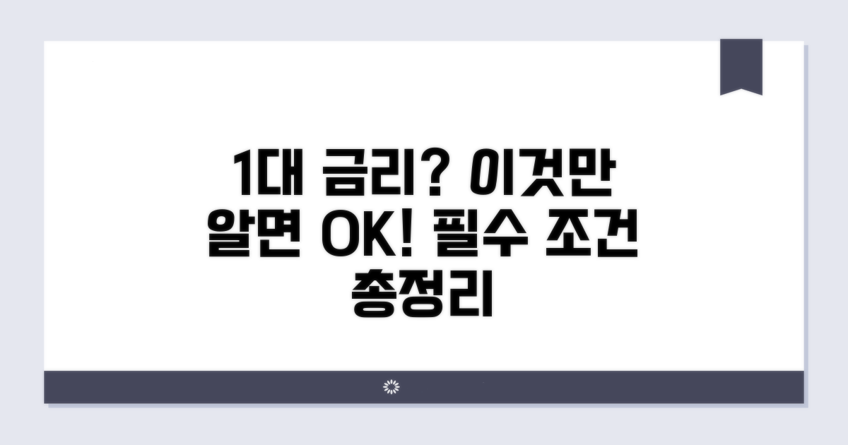 1%대 금리 받는 필수 조건 총정리
