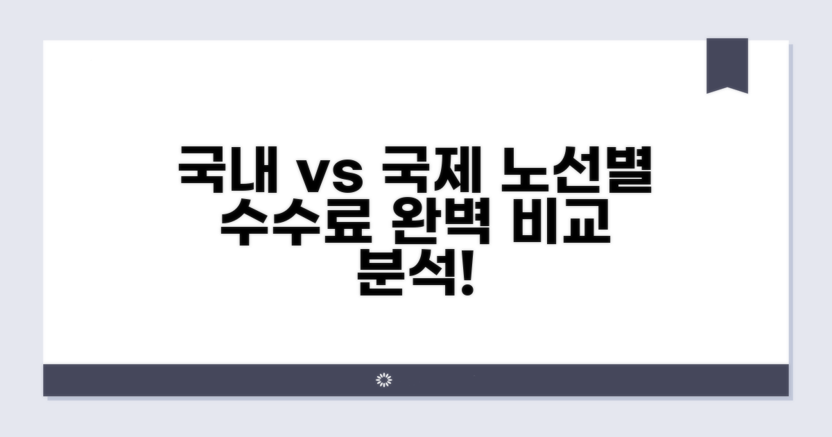 국내선 vs 국제선, 노선별 수수료 비교 분석