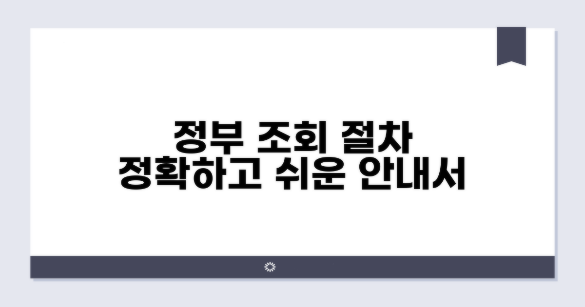 정부기관 통해 조회하는 상세 절차