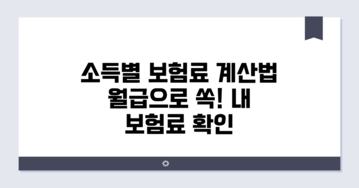 소득별 보험료 계산 방법