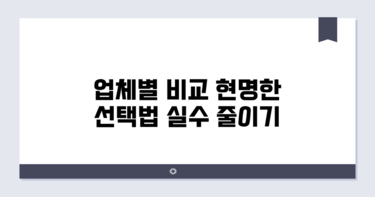 업체별 차이점과 현명한 대처법