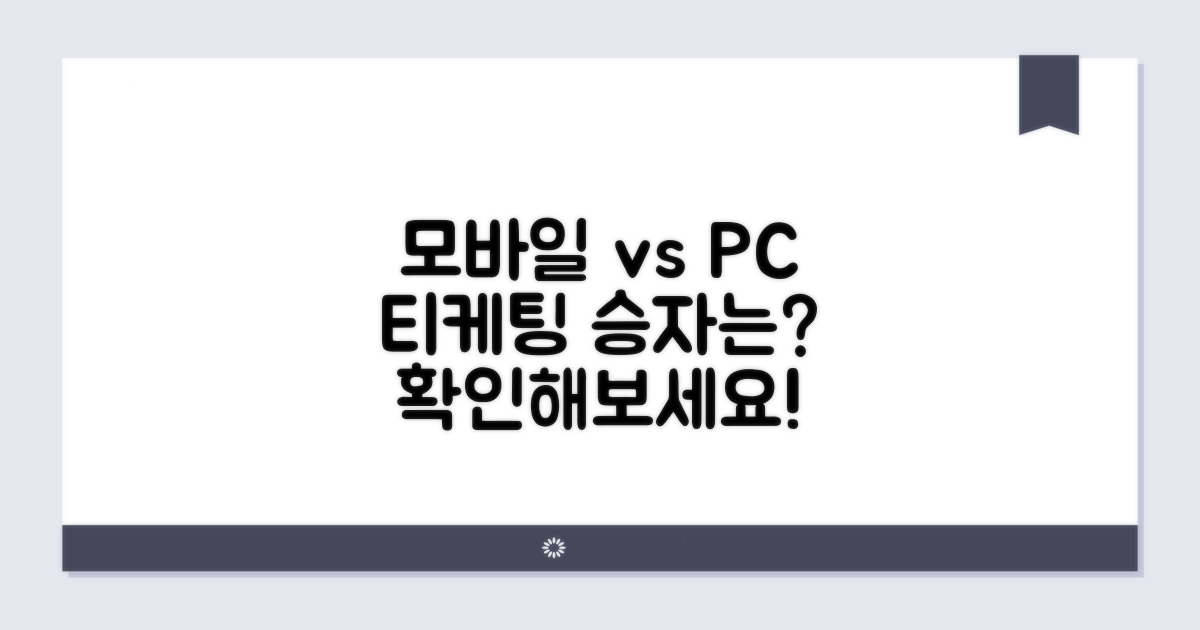 모바일 vs PC 티케팅 비교