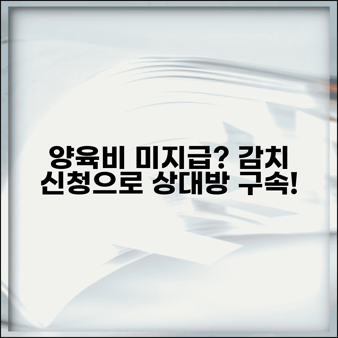 양육비 미지급 감치 신청하는법 | 양육비 안주는 상대방 구속 위한 감치명령 신청
