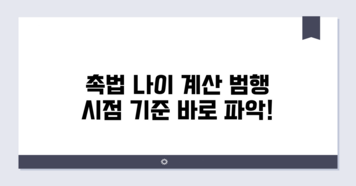 촉법 나이 계산, 범행 시점 기준 파악