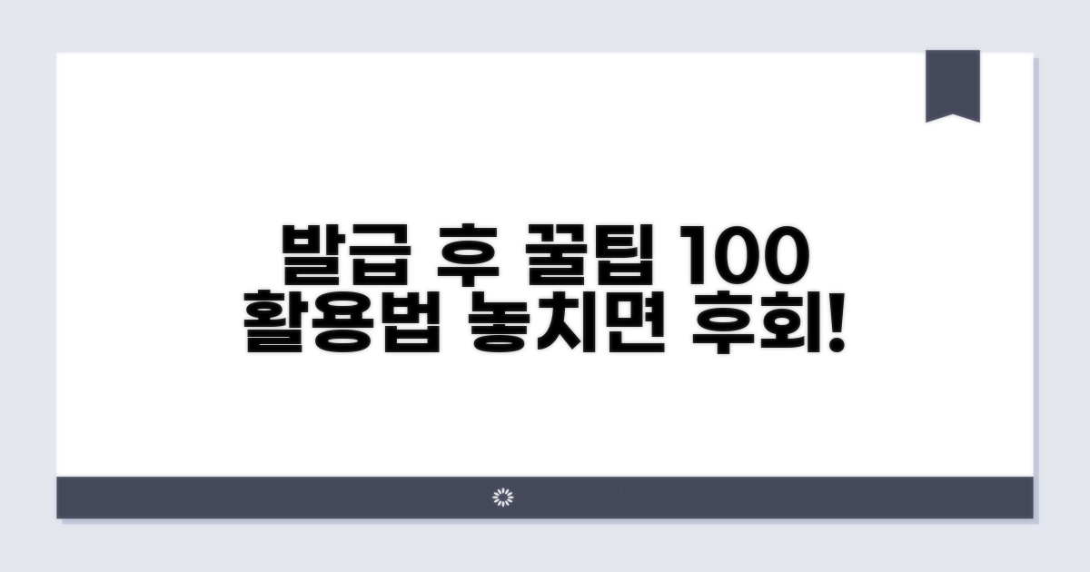 발급 후 꿀팁 활용법