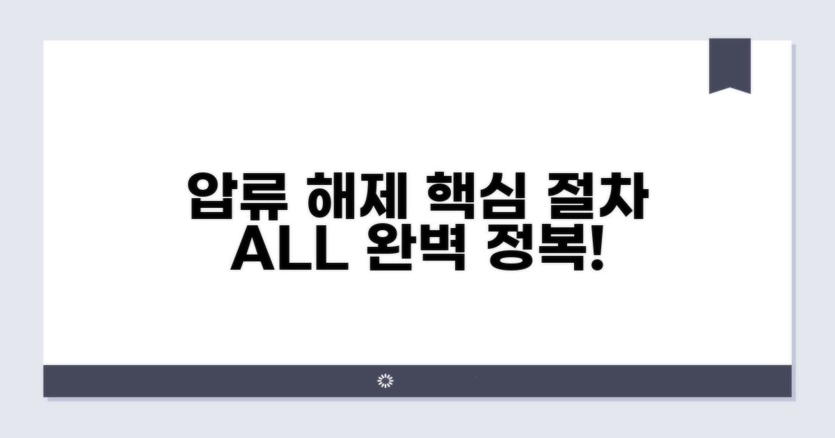압류 해제신청 절차 완전 정복