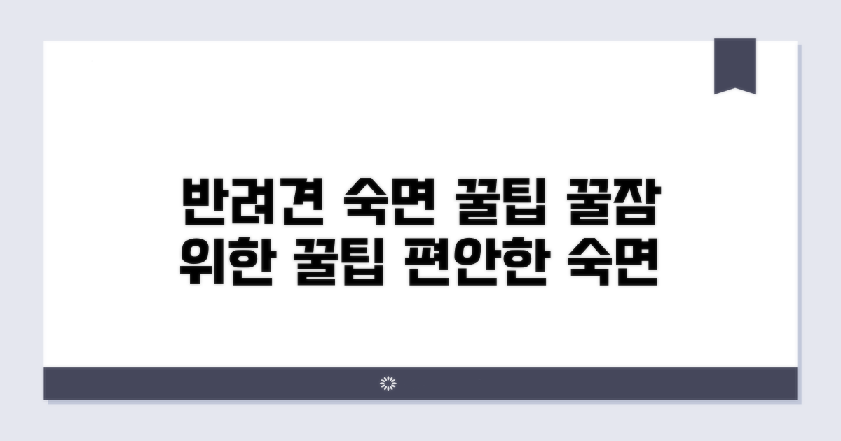 반려견 건강 수면 돕기