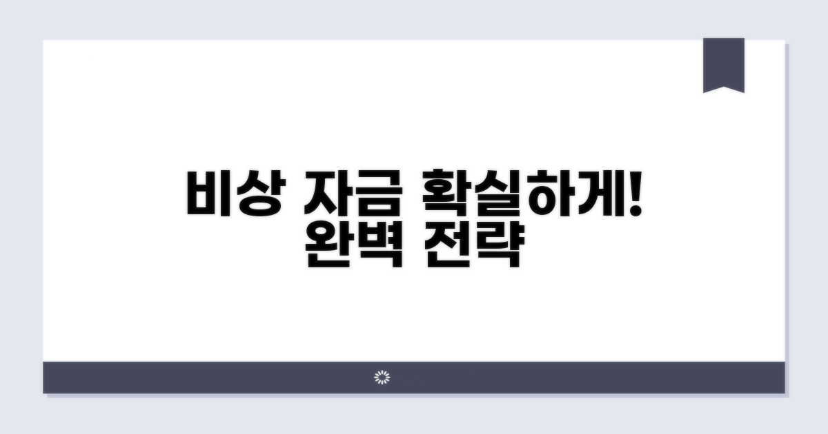 현실적인 비상 자금 확보 전략