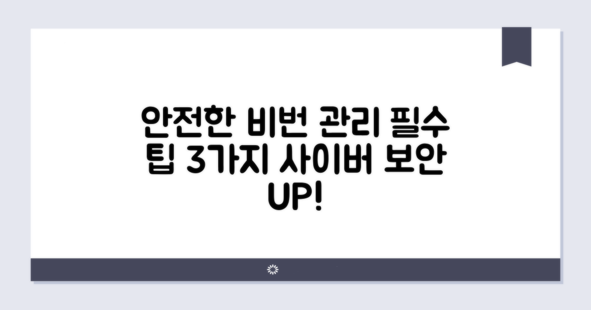 안전한 비밀번호 관리 팁