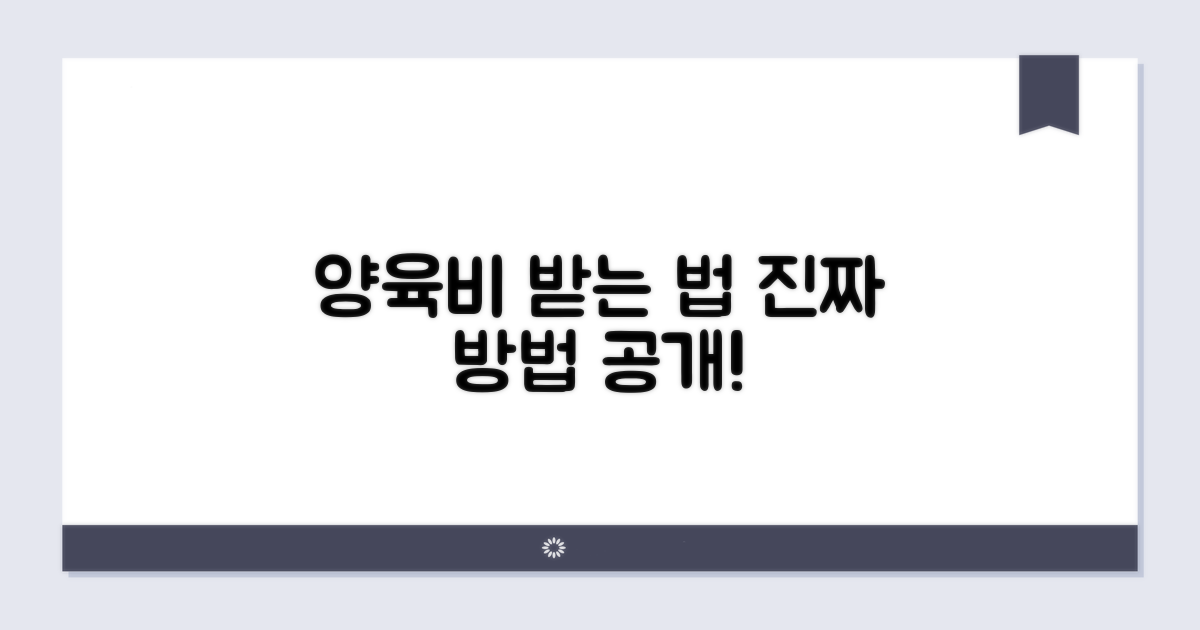 실질적인 양육비 확보 방법
