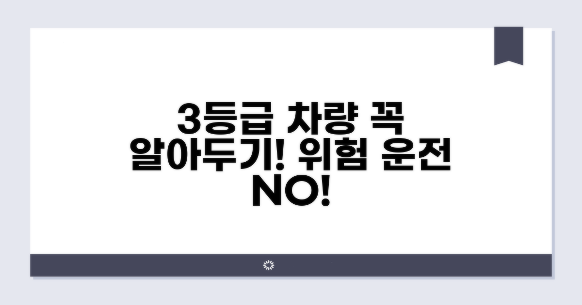 3등급 차량 운행 시 유의점