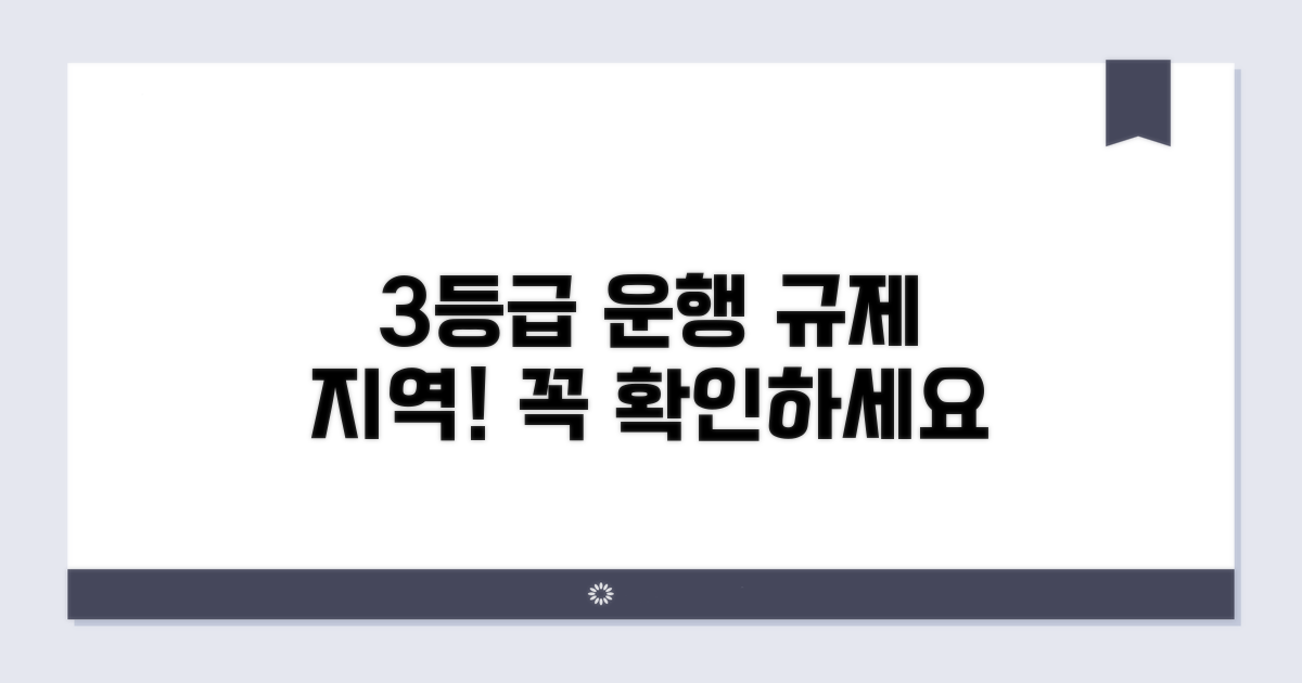 3등급 차량 운행 규제 지역 안내