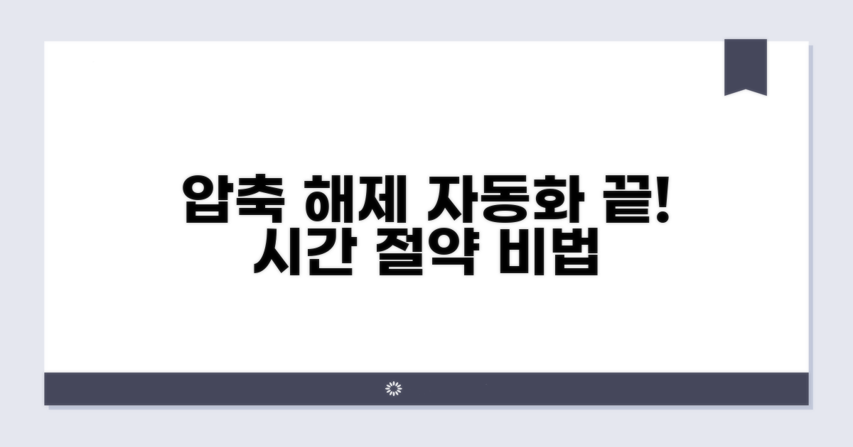 압축풀기 자동화, 시간 절약 비법