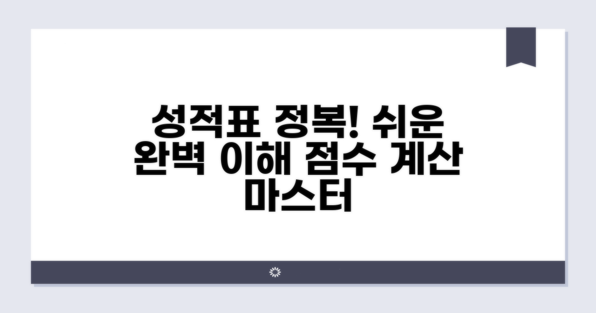성적 환산표 완벽 이해 가이드
