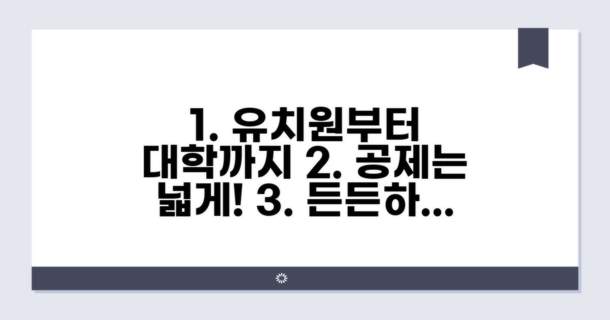 유치원부터 대학까지 공제 범위
