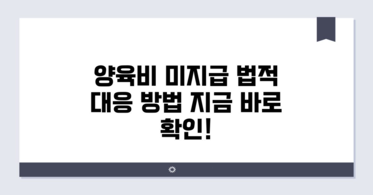 양육비 안 주는 경우 법적 대응