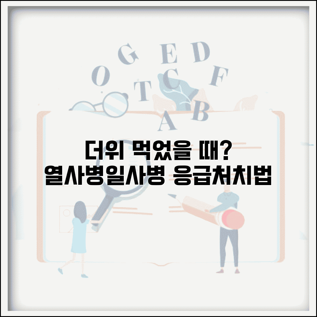 더위 먹었을 때 증상과 대처법 | 열사병 일사병 구분하고 체온 조절하는 응급처치