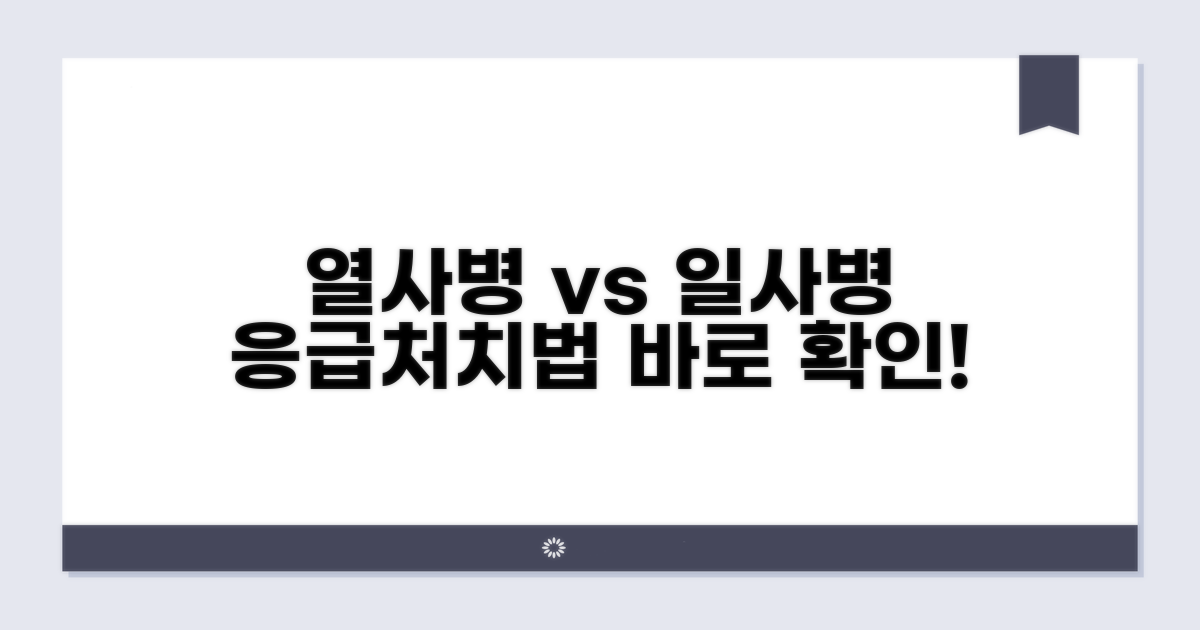 열사병, 일사병 구분법과 응급처치