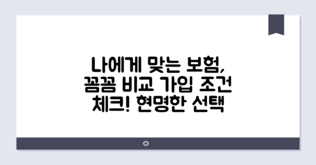 가입 조건 꼼꼼히 비교하고 나에게 맞는 상품 찾기