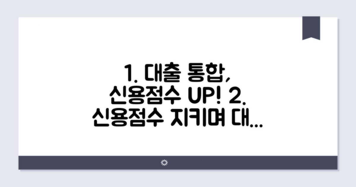 합산 대출 시 신용점수 관리법