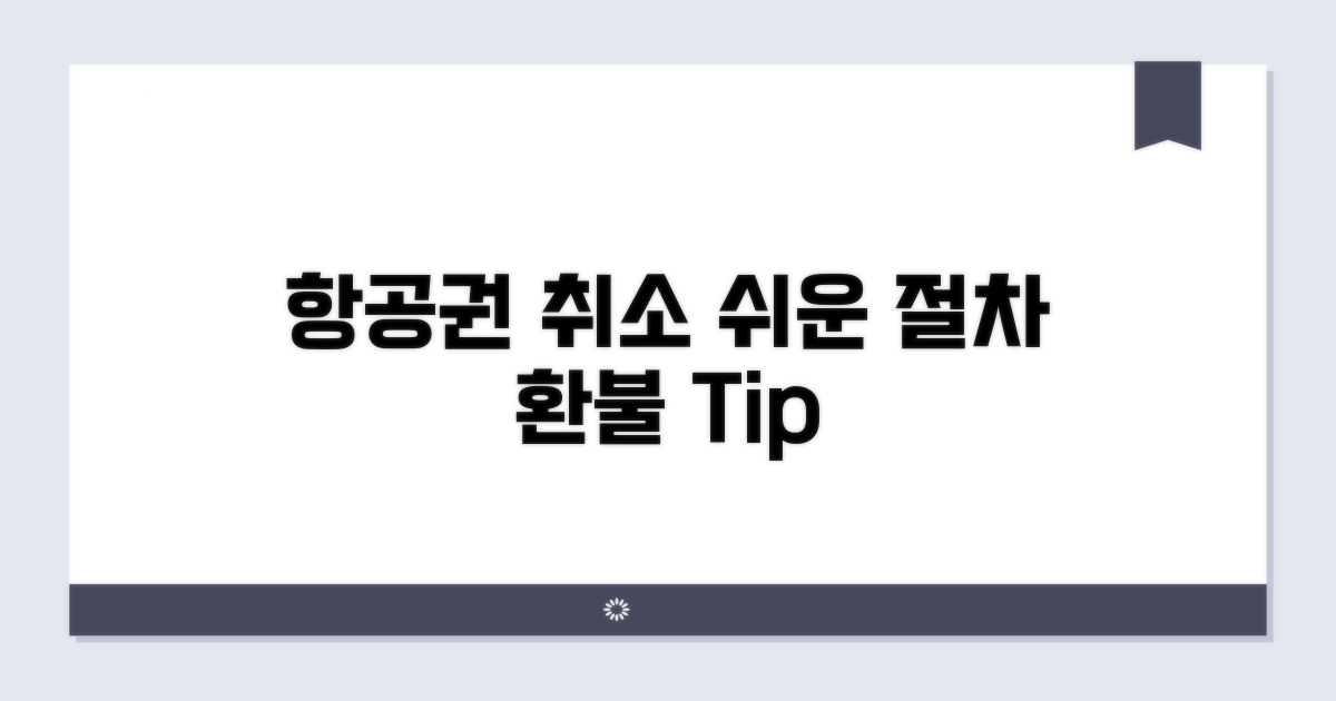 항공권 취소 절차 상세 안내