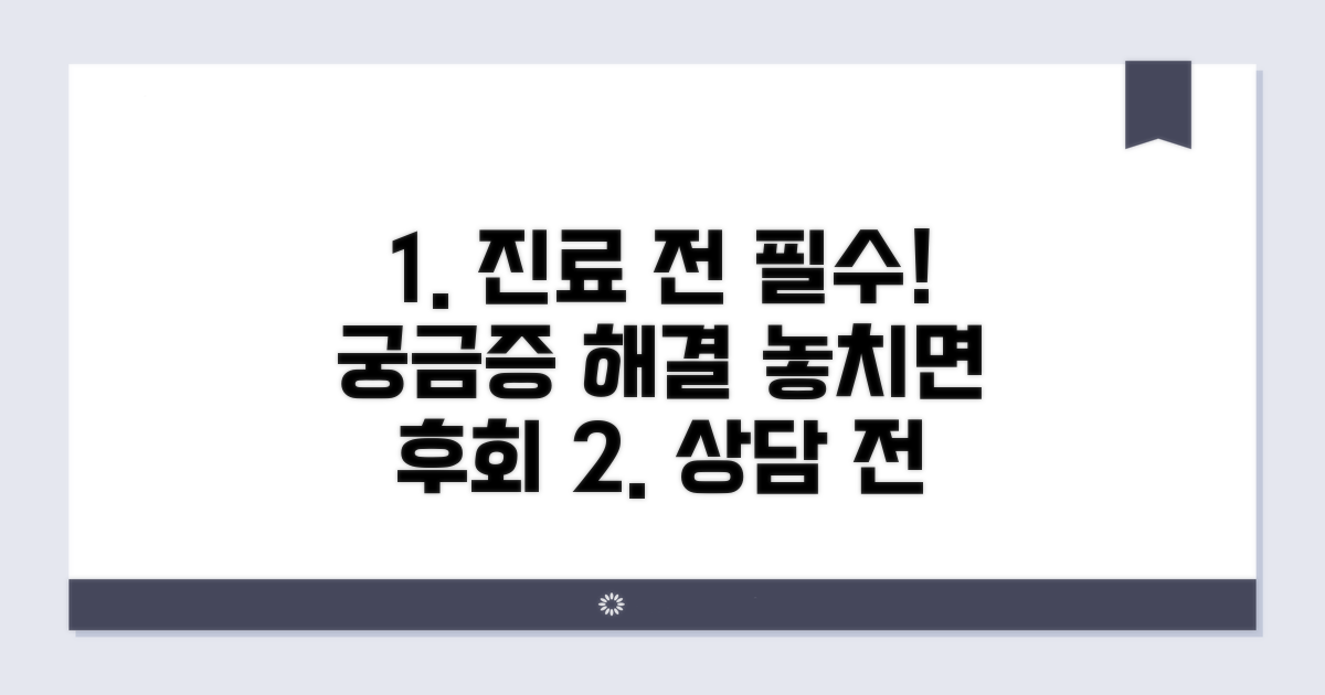 진료 상담 전 꼭 알아두세요