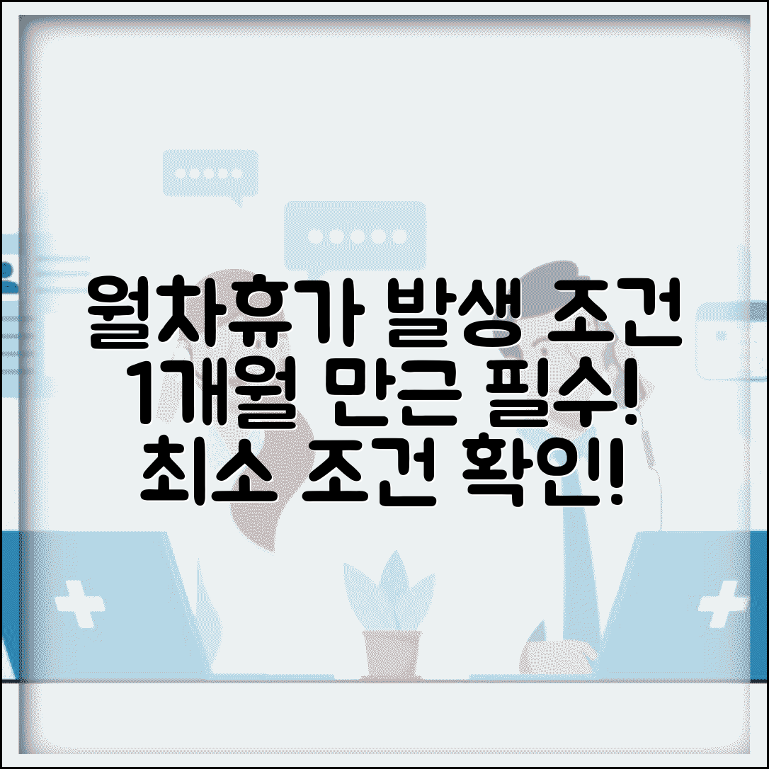 월차 발생기준 1개월 만근 필수 | 월차휴가 발생 최소 조건