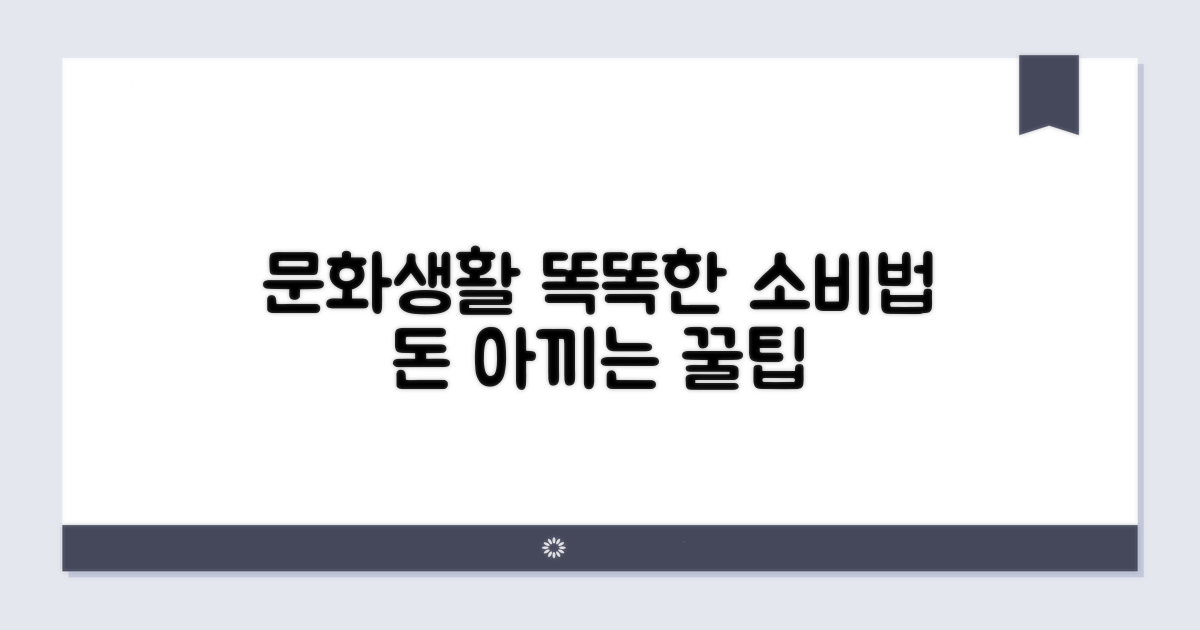 문화생활 비용, 현명하게 관리하는 법