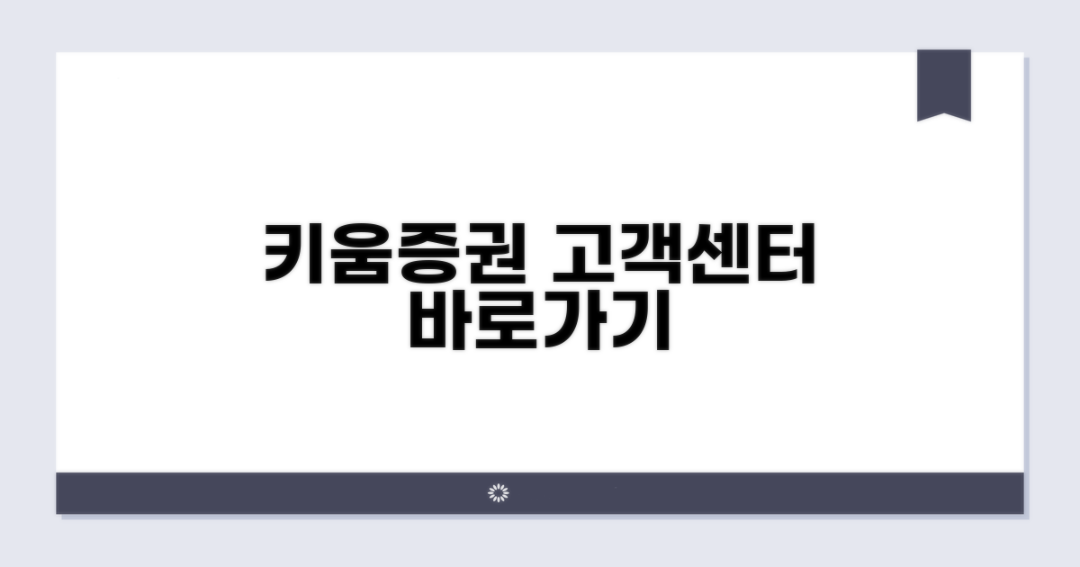 키움증권 고객센터 전화번호 확인
