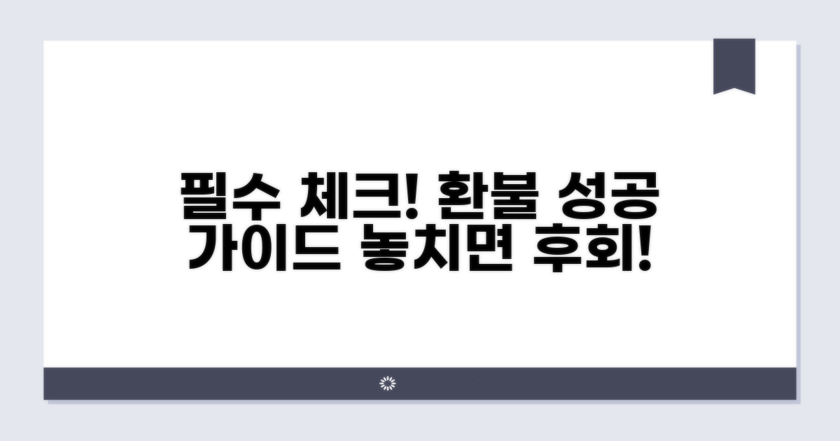 성공적인 환불을 위한 필수 체크