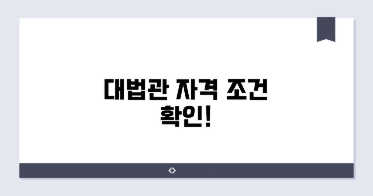 대법관 추천, 자격 조건 확인