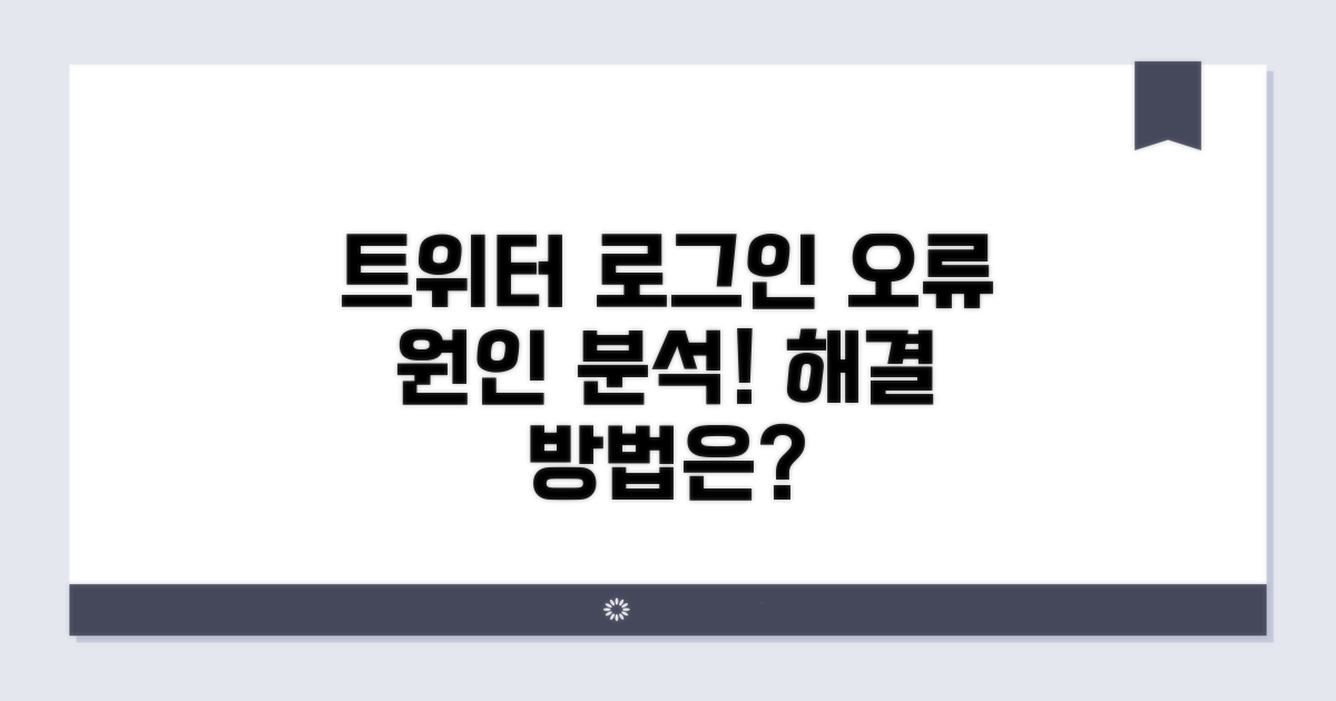 트위터 로그인 오류, 원인 분석