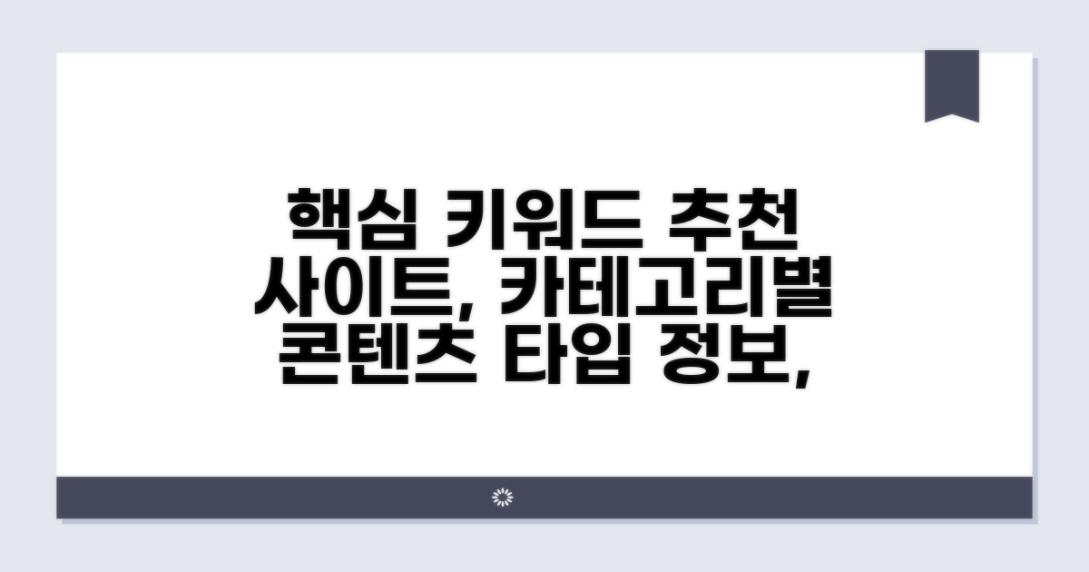 카테고리별 추천 사이트 한눈에