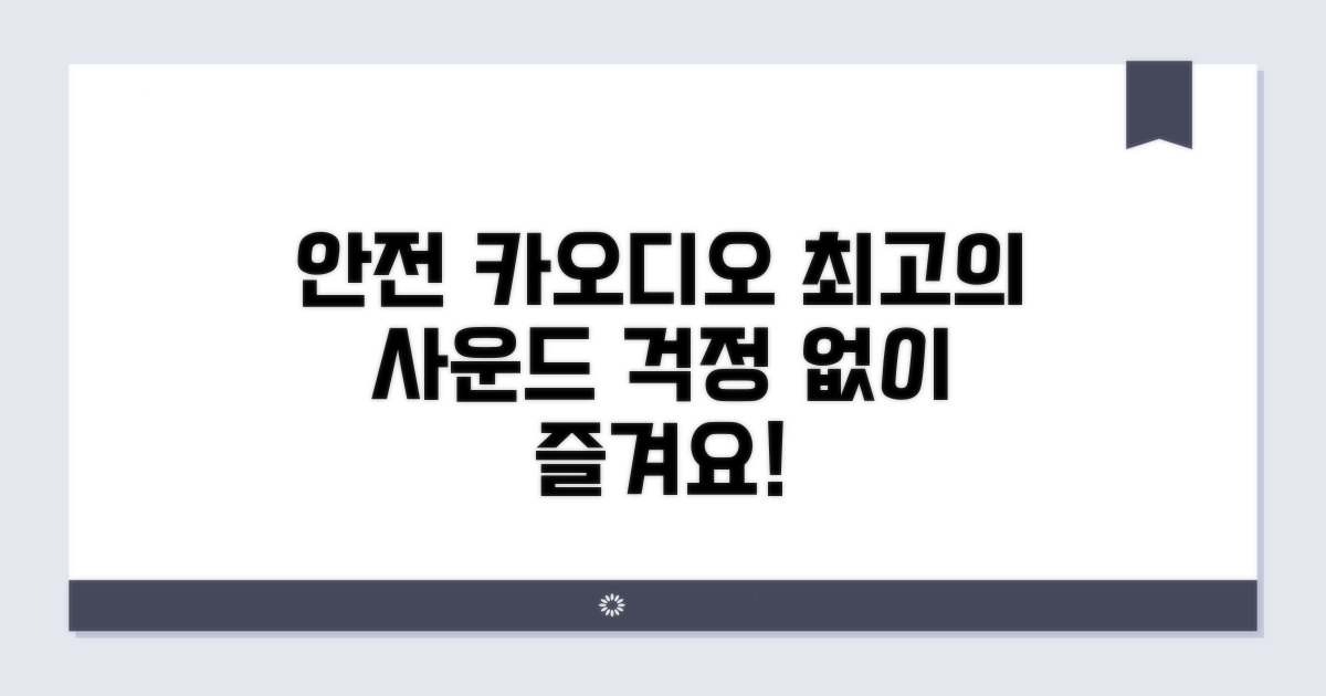 안전하게 카오디오 즐기기