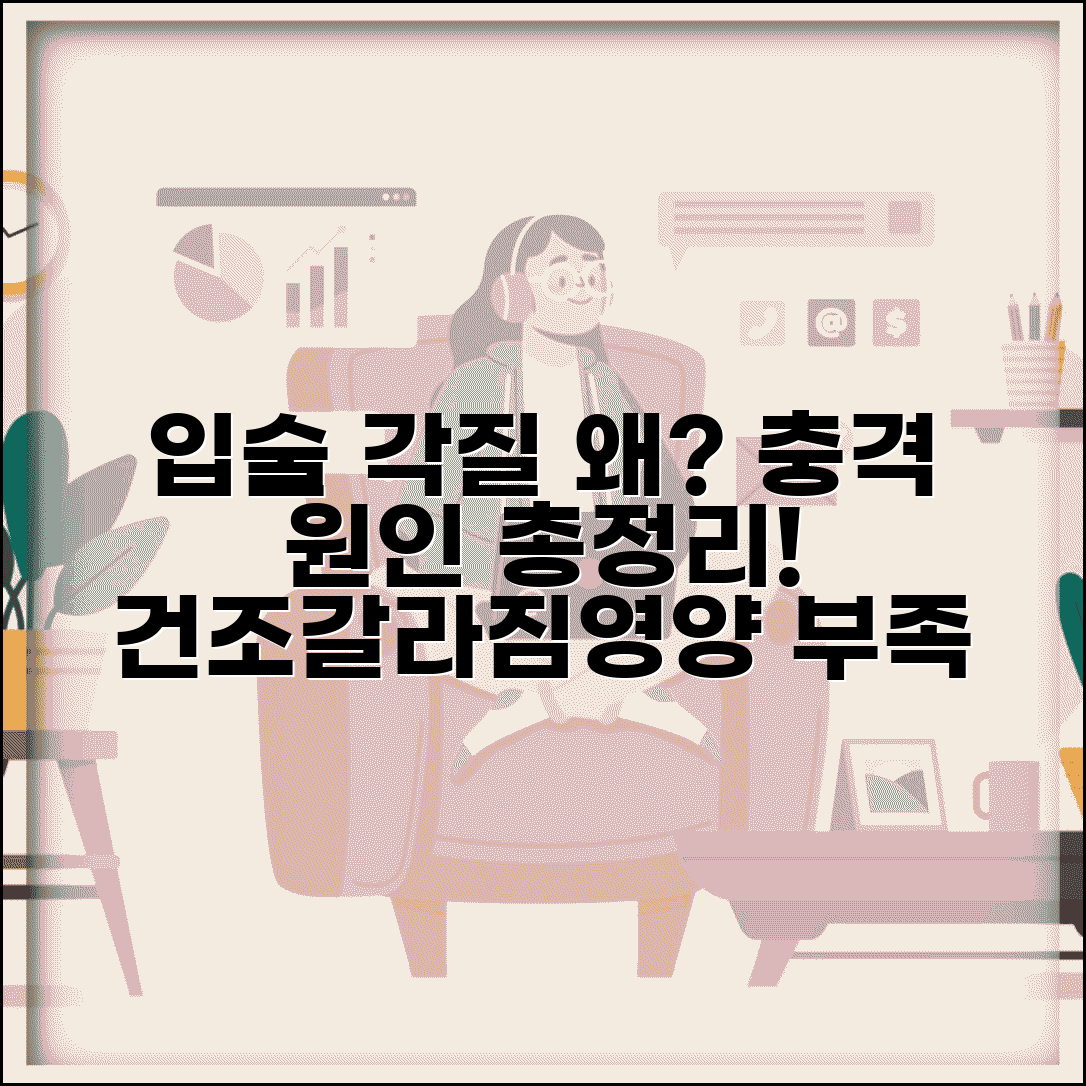 입술 각질 일어나는 이유 완벽정리 | 입술 건조 갈라짐 영양 부족