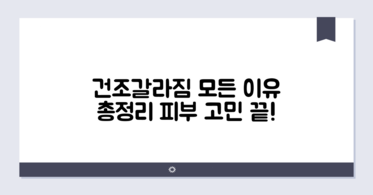건조하고 갈라지는 이유 총정리