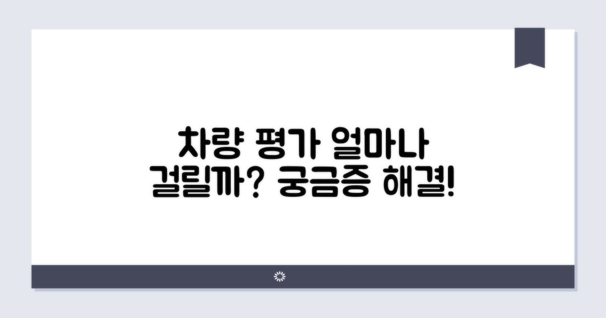 사고 차량 평가, 얼마나 걸릴까?