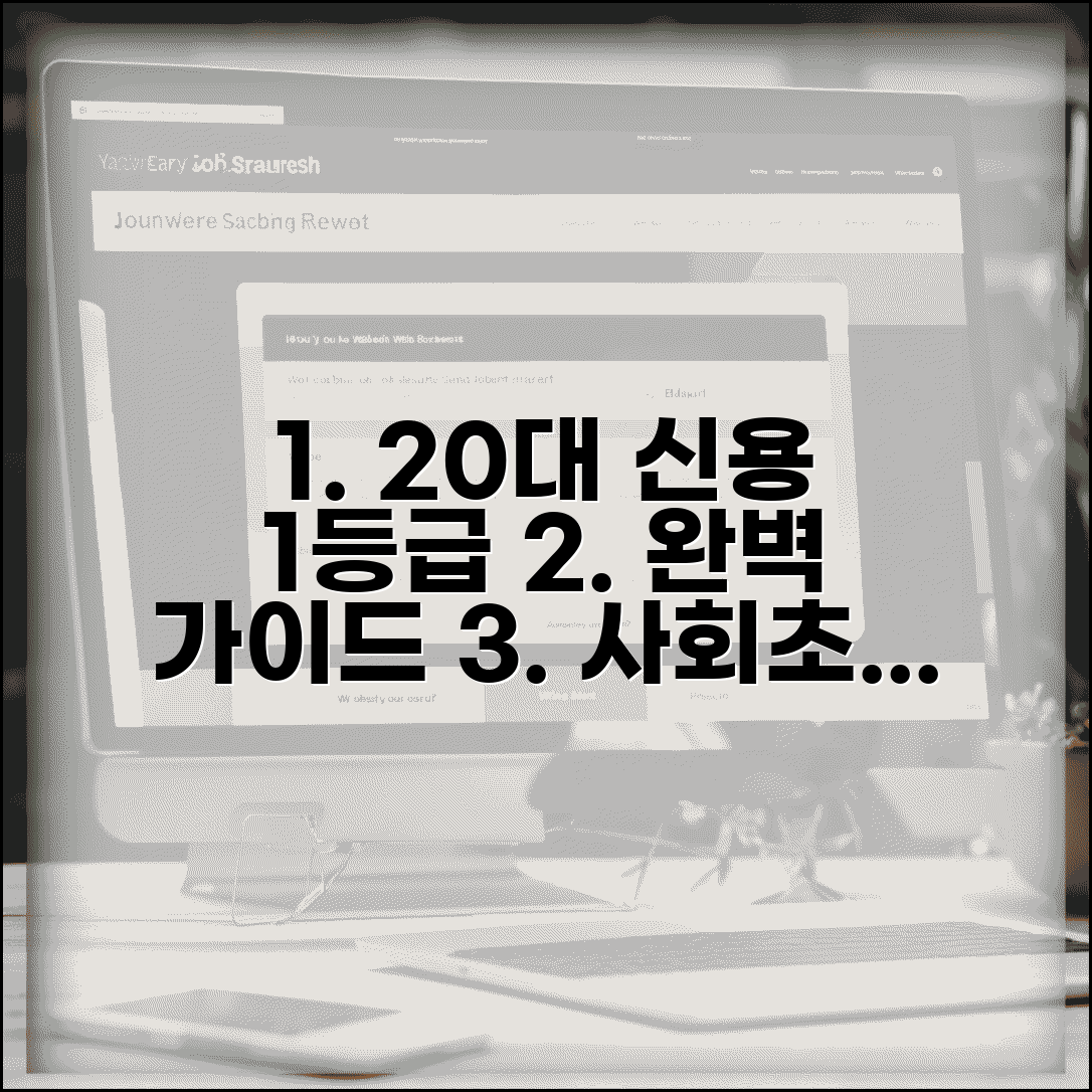 20대 신용등급 1등급 만드는 로드맵 | 사회초년생 신용관리 완벽 가이드