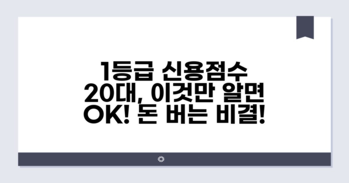 20대 신용점수 1등급 비결